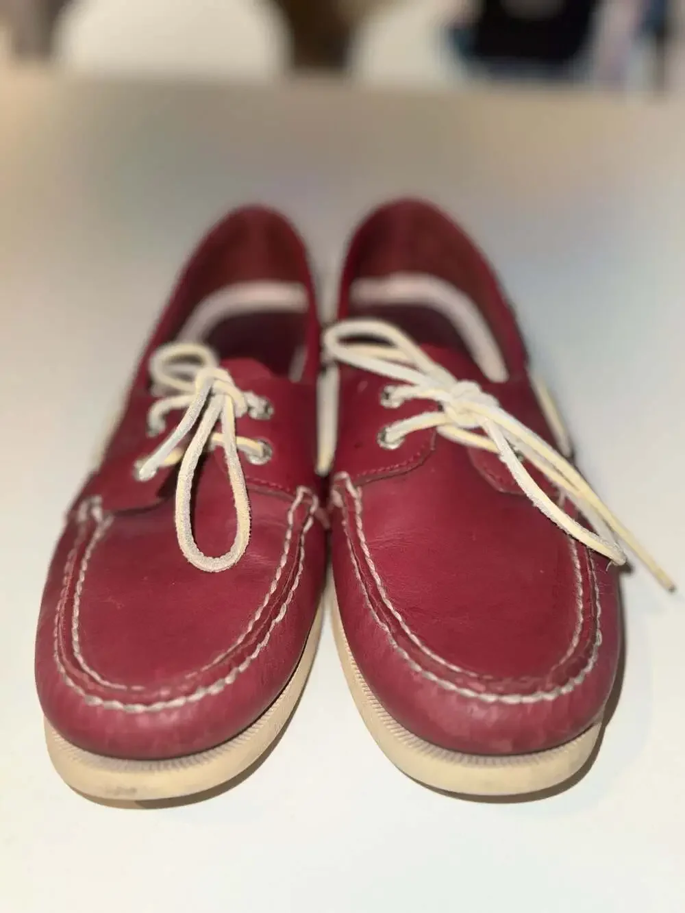 Sperry Top-Sider Authentic Original Boat Shoes Men's 8 M Red Leather